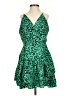 WAYF 100% Polyester Animal Print Green Cocktail Dress Size S - photo 1