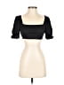 Missguided Black Short Sleeve Top Size 4 - photo 1
