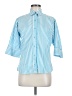 Cuisse de Grenouille Stripes Blue 3/4 Sleeve Button-Down Shirt Size M - photo 1