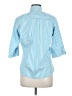 Cuisse de Grenouille Stripes Blue 3/4 Sleeve Button-Down Shirt Size M - photo 2