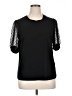 CeCe Black Short Sleeve Top Size XL - photo 1