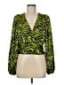 Ronny Kobo 100% Recycled Polyester Green Long Sleeve Blouse Size 6 - photo 1