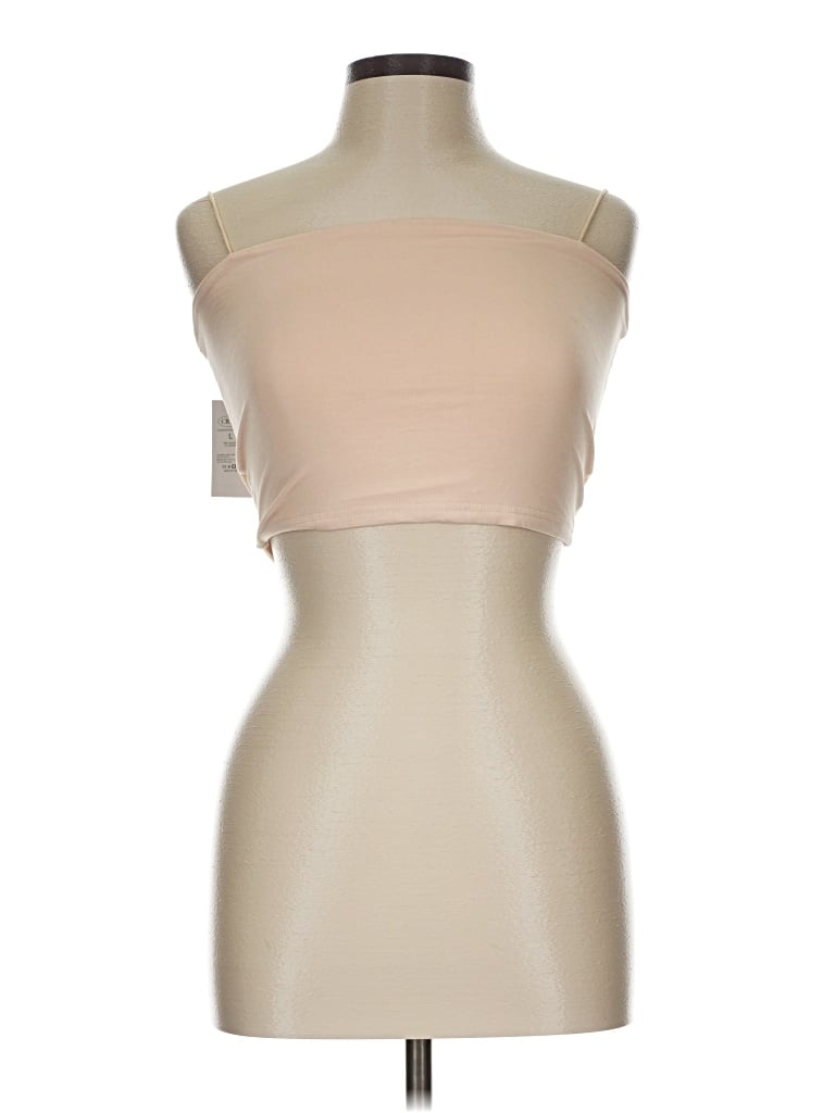 Cider Tube Top Tan Strapless Neckline Tops In Brown