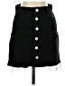 Zara Solid Black Denim Skirt Size S - photo 1