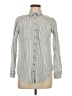 Pilcro Stripes Blue Long Sleeve Button-Down Shirt Size XS - photo 1