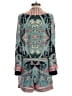 BCBGMAXAZRIA 100% Polyester Paisley Teal Blue Romper Size S - photo 2