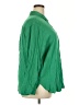 Torrid Solid Green 3/4 Sleeve Button-Down Shirt Size 2X Plus (2) - photo 4