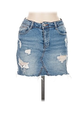Black Label by Chico's Denim Skirt (view 1)