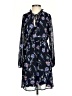 Collective Concepts 100% Polyester Print Blue Casual Dress Size S - photo 1