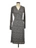 Grace Elements Animal Print Gray Casual Dress Size L - photo 1