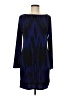 MICHAEL Michael Kors Graphic Blue Cocktail Dress Size M - photo 1