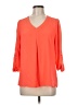 Brixon Ivy 100% Polyester Orange 3/4 Sleeve Blouse Size M - photo 1