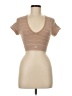 Unbranded Tan Short Sleeve Top Size M - photo 1