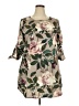 Unbranded 100% Polyester Floral Tan Casual Dress Size XXL (estimated) - photo 1
