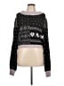 Free People Hearts Black Pullover Sweater Size L - photo 1