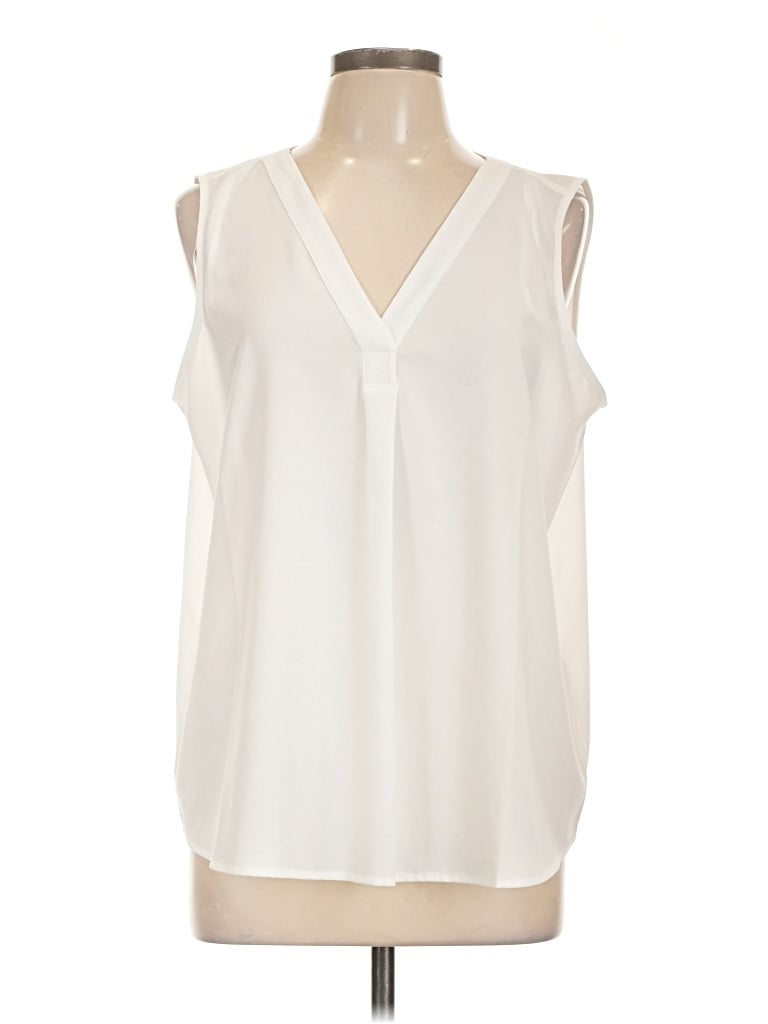 Style & Co Sleeveless Blouse In White