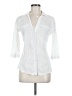 Magali Pascal White 3/4 Sleeve Button-Down Shirt Size 6 - photo 1