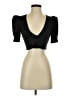 Danielle Bernstein 100% Polyester Black Short Sleeve Top Size XS - photo 1
