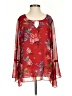 CAbi 100% Polyester Red 3/4 Sleeve Blouse Size S - photo 1