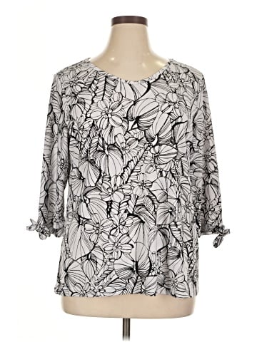 Christopher & Banks 3/4 Sleeve T-Shirt (view 1)