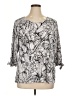Christopher & Banks Silver 3/4 Sleeve T-Shirt Size XL (petite) - photo 1
