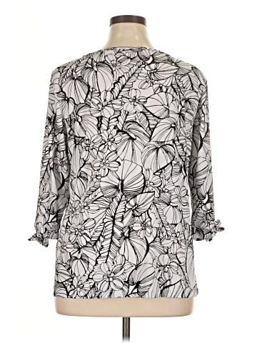 Christopher & Banks 3/4 Sleeve T-Shirt (view 2)