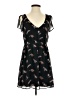 Express 100% Polyester Floral Black Casual Dress Size S - photo 1