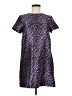 Topshop 100% Polyester Print Blue Casual Dress Size 6 - photo 1