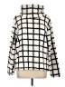 Daisy Fuentes 100% Polyester Checkered-gingham White Turtleneck Sweater Size L - photo 1