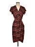 Veronica Beard 100% Polyester Print Brown Cocktail Dress Size 4 - photo 1
