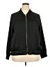 Ellos 100% Polyester Solid Black Track Jacket Size 24 - photo 1