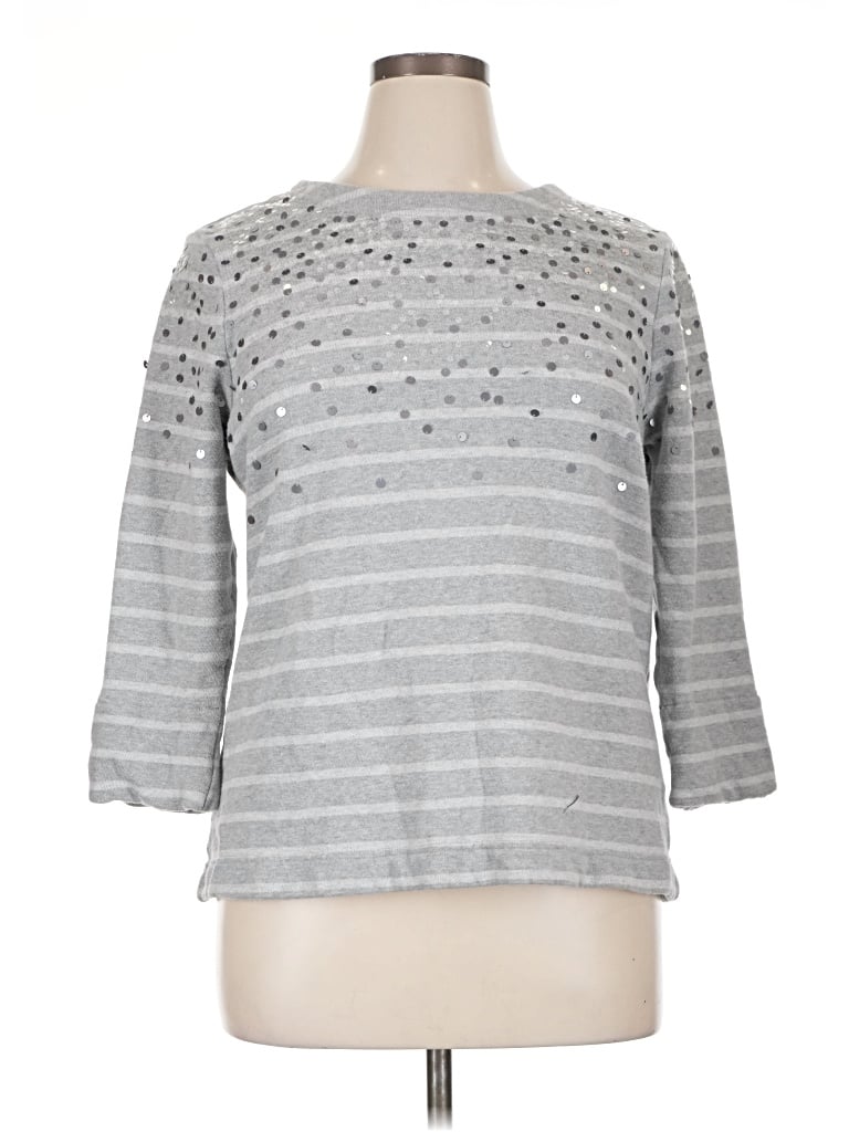 Pre-owned Coldwater Creek Pullover Sweater In Silver