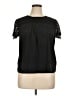 Worthington 100% Polyester Black Short Sleeve Top Size XL (petite) - photo 1