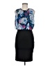 Quiz 100% Polyester Print Blue Cocktail Dress Size EU 38 / US 8 - photo 1