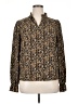 Shein 100% Polyester Animal Print Gold Long Sleeve Blouse Size XL - photo 1