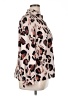 ELOQUII 100% Polyester Animal Print Brown Long Sleeve Blouse Size 14 - photo 4