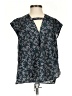 Current/Elliott Floral Teal Short Sleeve Blouse Size XS (0) - photo 1