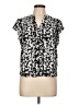 Calvin Klein 100% Polyester Black Short Sleeve Blouse Size L (estimated) - photo 1