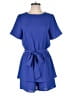Unbranded 100% Polyester Solid Blue Romper Size S - photo 1