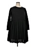 Moa Moa Solid Black Casual Dress Size 1X - photo 1