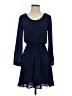 Lush 100% Polyester Solid Blue Casual Dress Size S - photo 1
