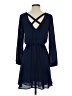 Lush 100% Polyester Solid Blue Casual Dress Size S - photo 2