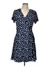 Alya 100% Polyester Polka Dots Blue Casual Dress Size L - photo 1