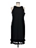 Donna Ricco Solid Black Cocktail Dress Size 6 - photo 1