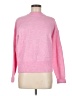 Flat White Solid Pink Turtleneck Sweater Size M - photo 1