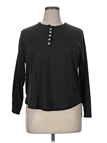 Jaclyn Intimates Long Sleeve Henley (view 1)