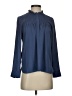 J.Crew Mercantile 100% Polyester Blue Long Sleeve Blouse Size 2 - photo 1