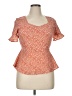 Monteau Orange Short Sleeve Top Size S - photo 1