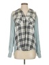 Sam Edelman 100% Tencel Color Block Teal Long Sleeve Blouse Size S - photo 1