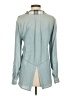 Sam Edelman 100% Tencel Color Block Teal Long Sleeve Blouse Size S - photo 2
